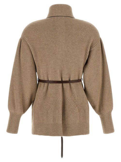Brunello Cucinelli Brunello Cucinelli Beige Virgin Wool Cardigan