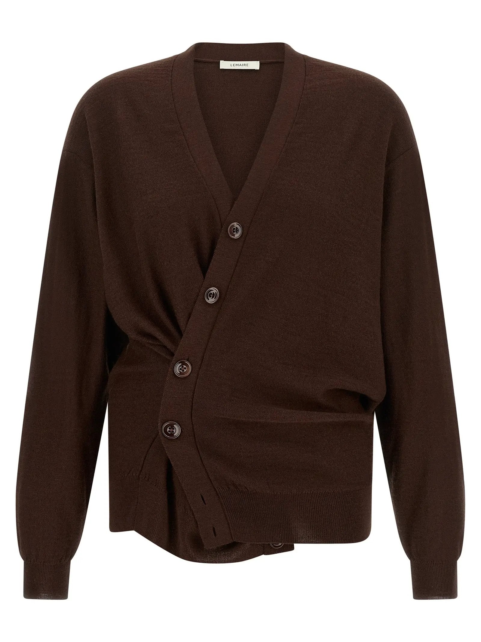 Lemaire Bordeaux Wool Cardigan