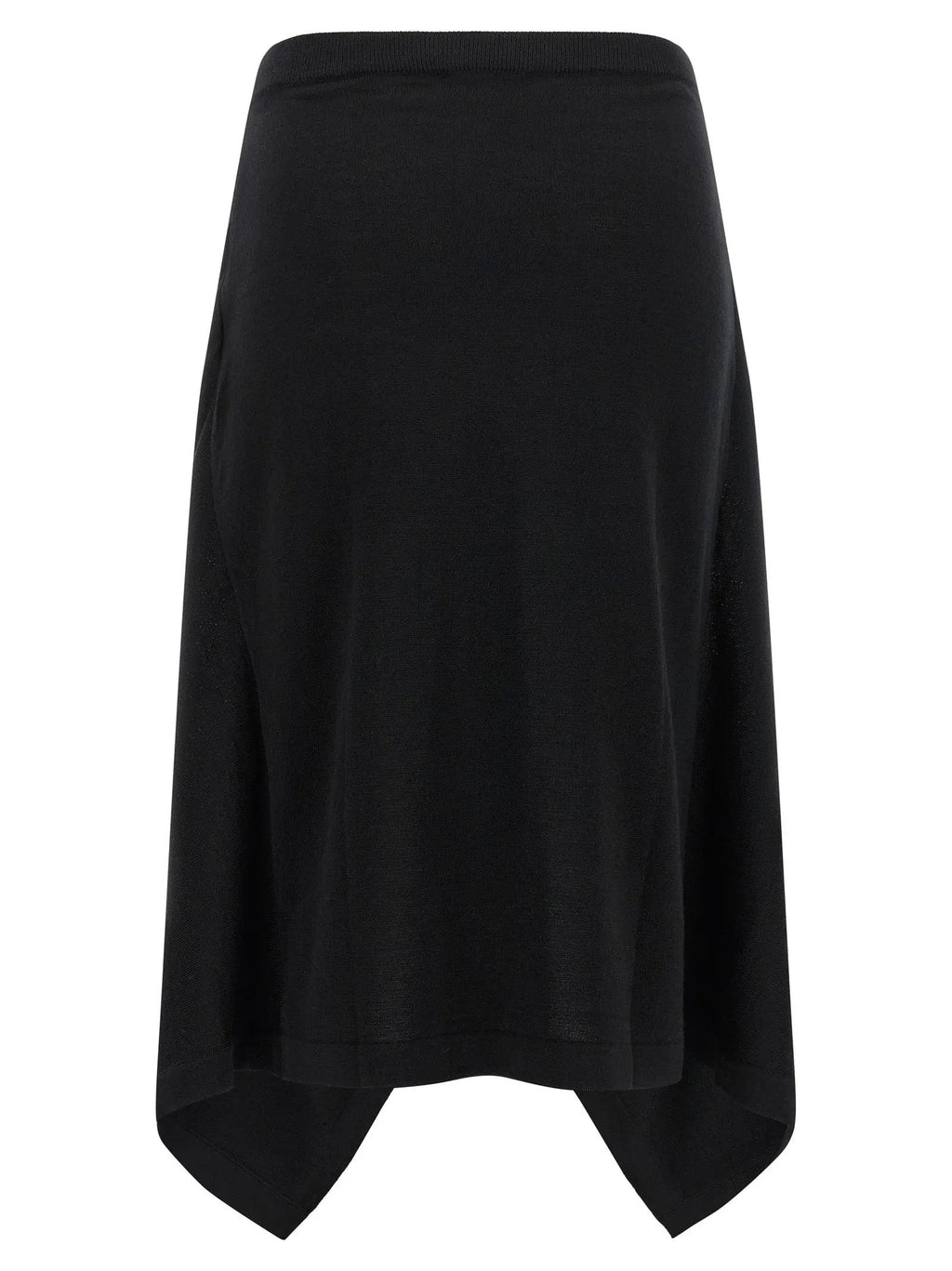 Lemaire Black Wool Midi Skirt