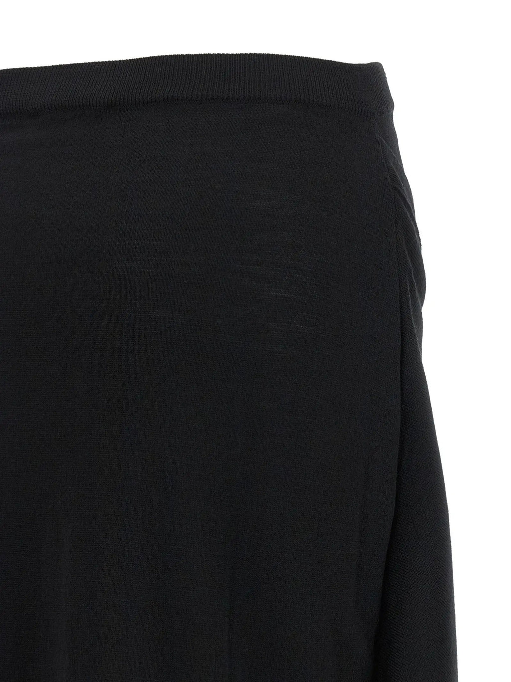 Lemaire Black Wool Midi Skirt