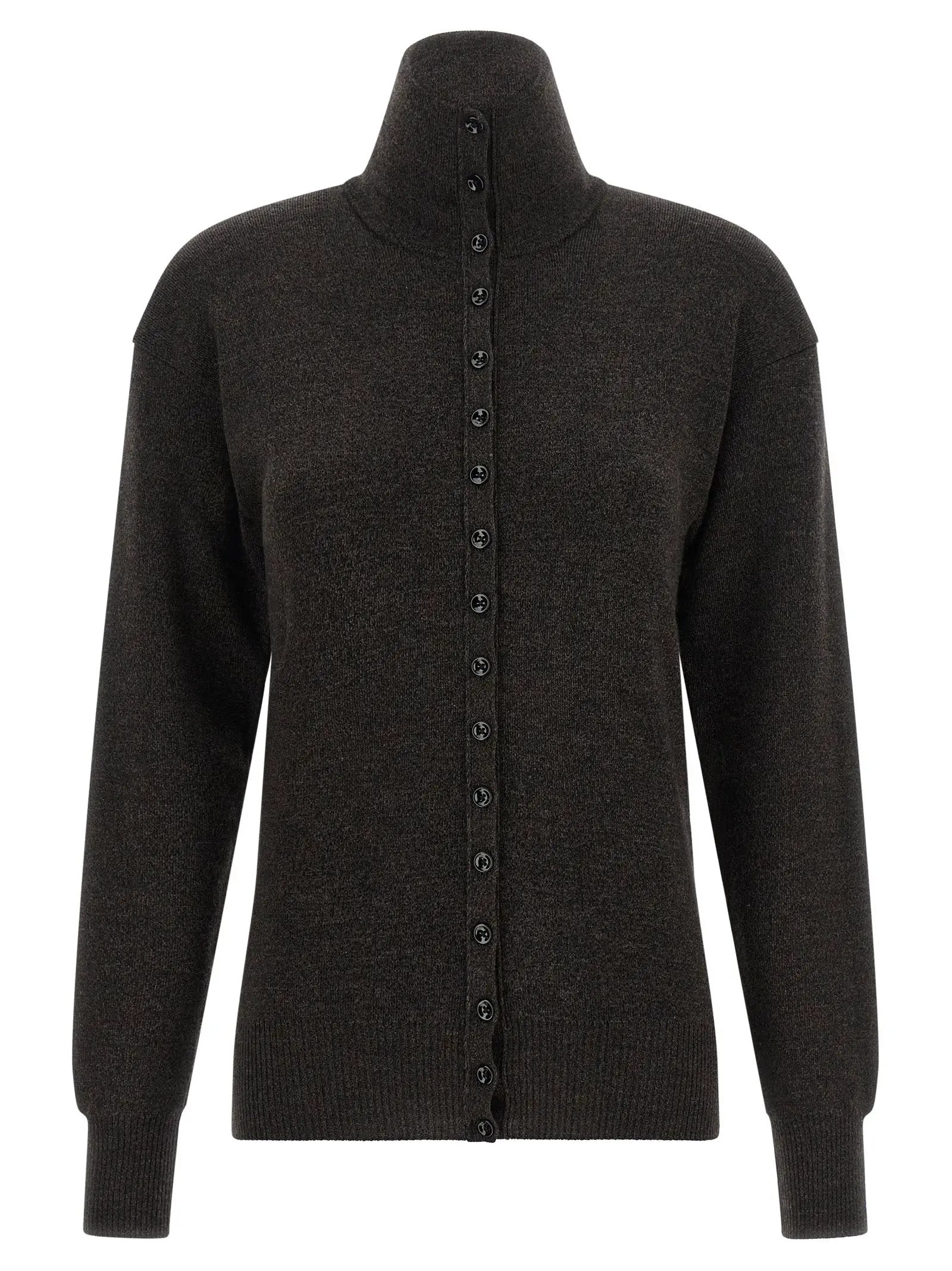 Cardigan en laine marron Lemaire
