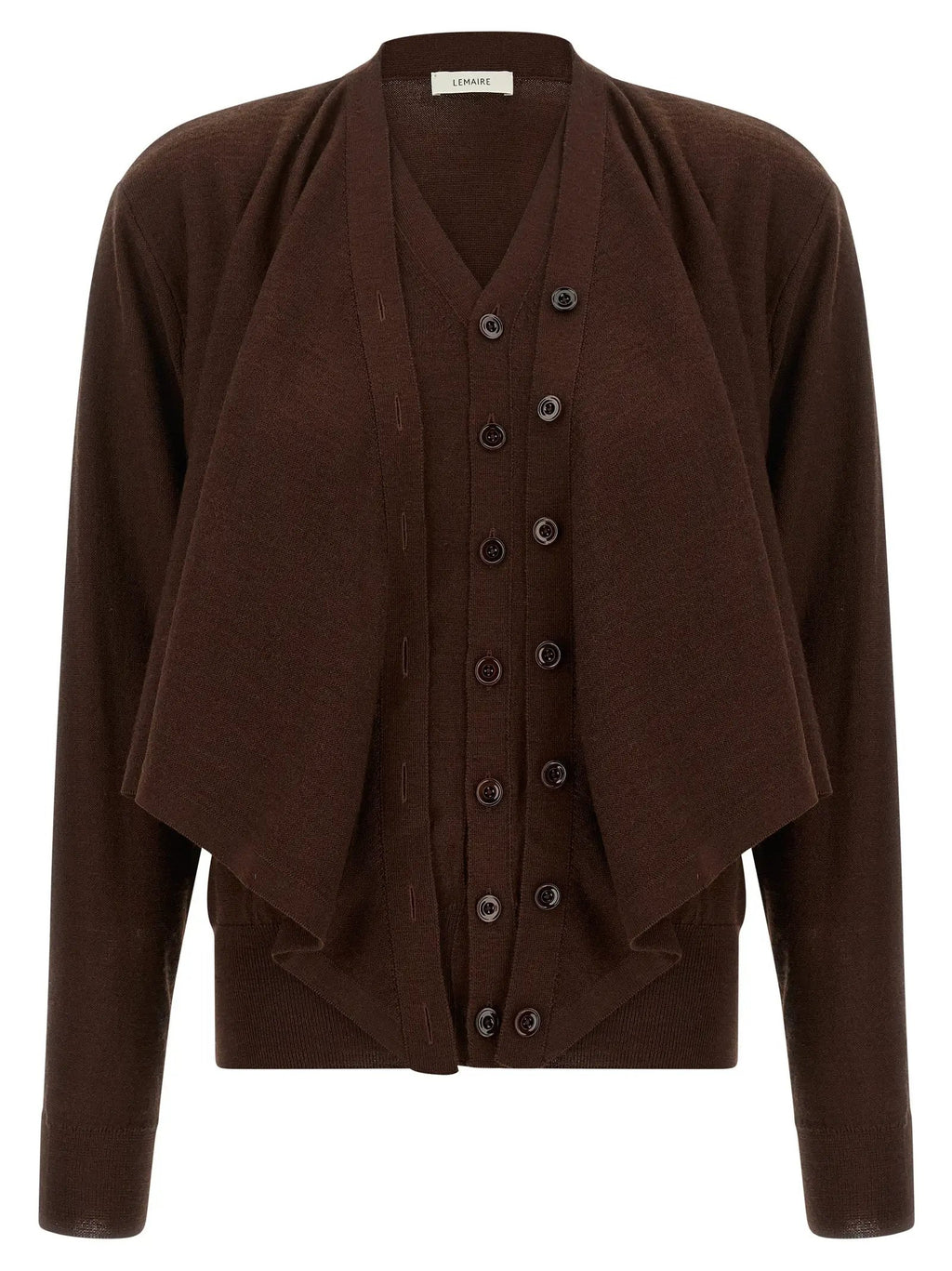 Cardigan en laine Bordeaux Lemaire