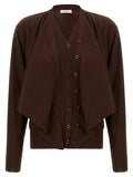 Cardigan en laine Bordeaux Lemaire