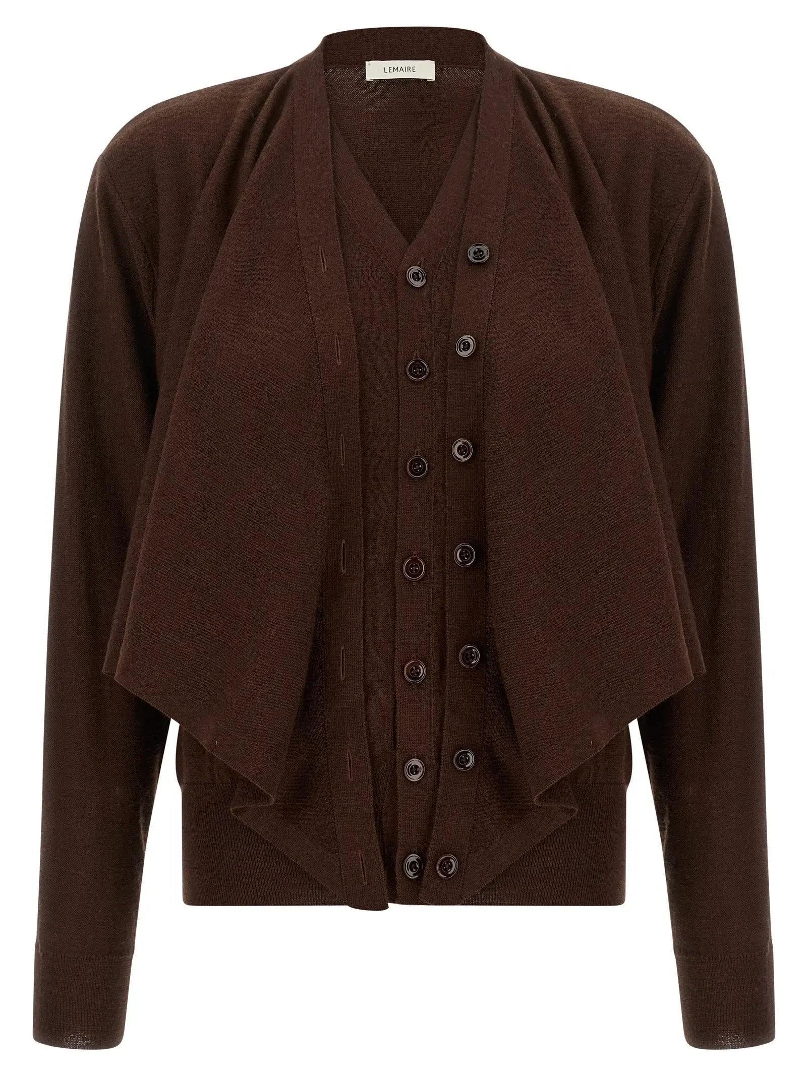 Cardigan en laine Bordeaux Lemaire