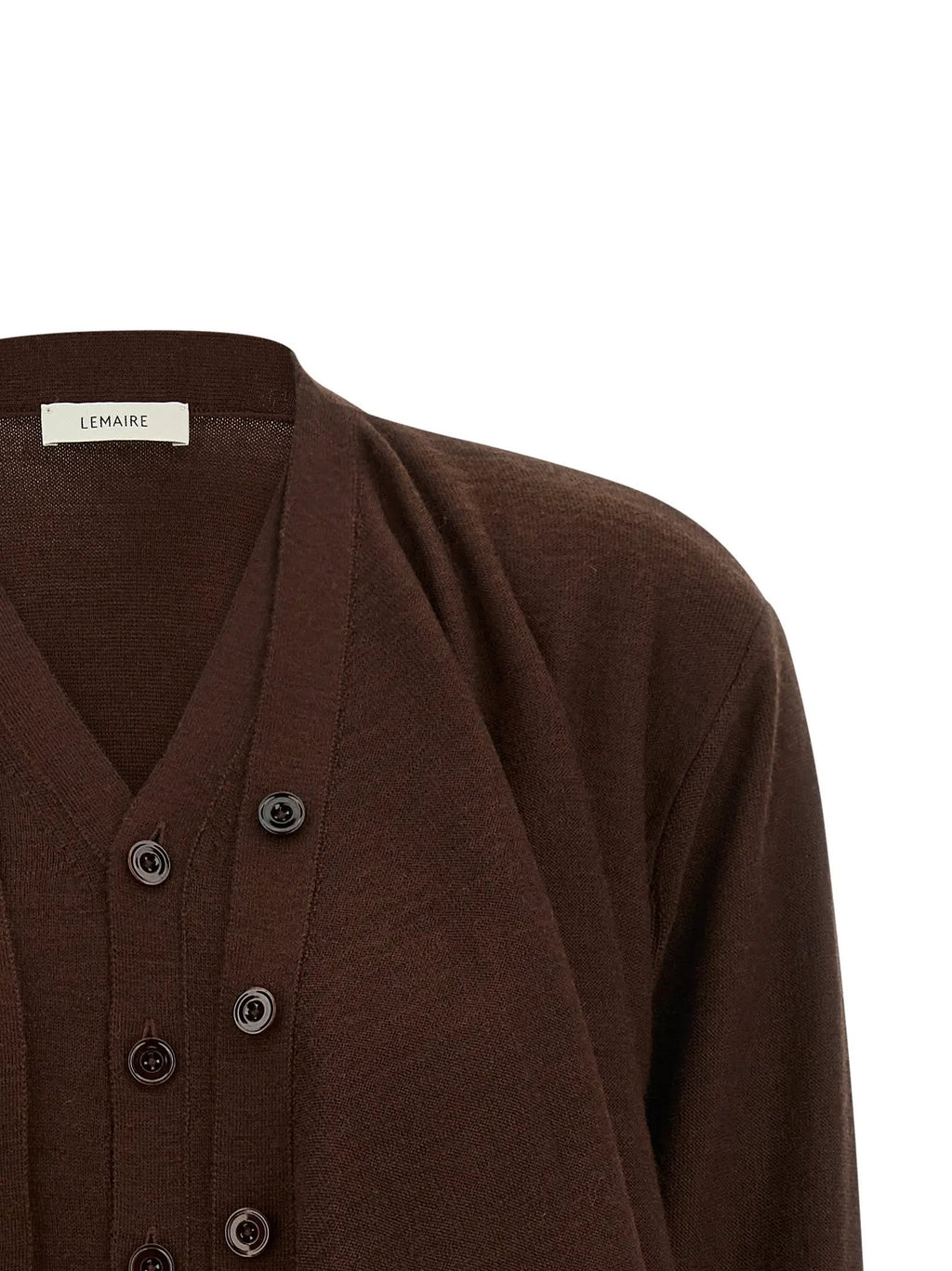 Cardigan en laine Bordeaux Lemaire