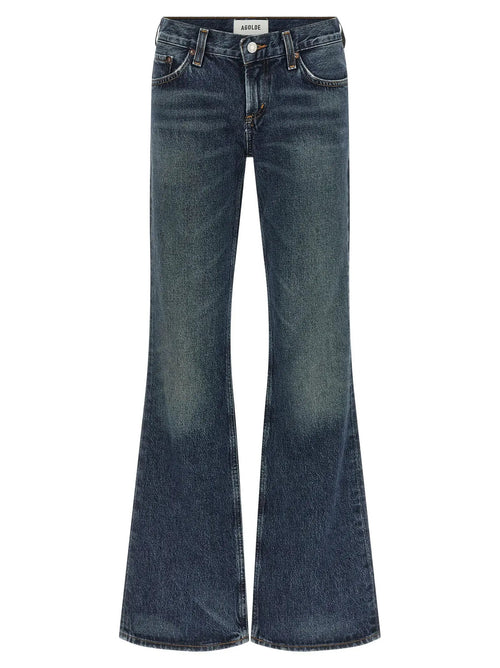 Agolde Agolde Blue Cotton Bootcut Jeans
