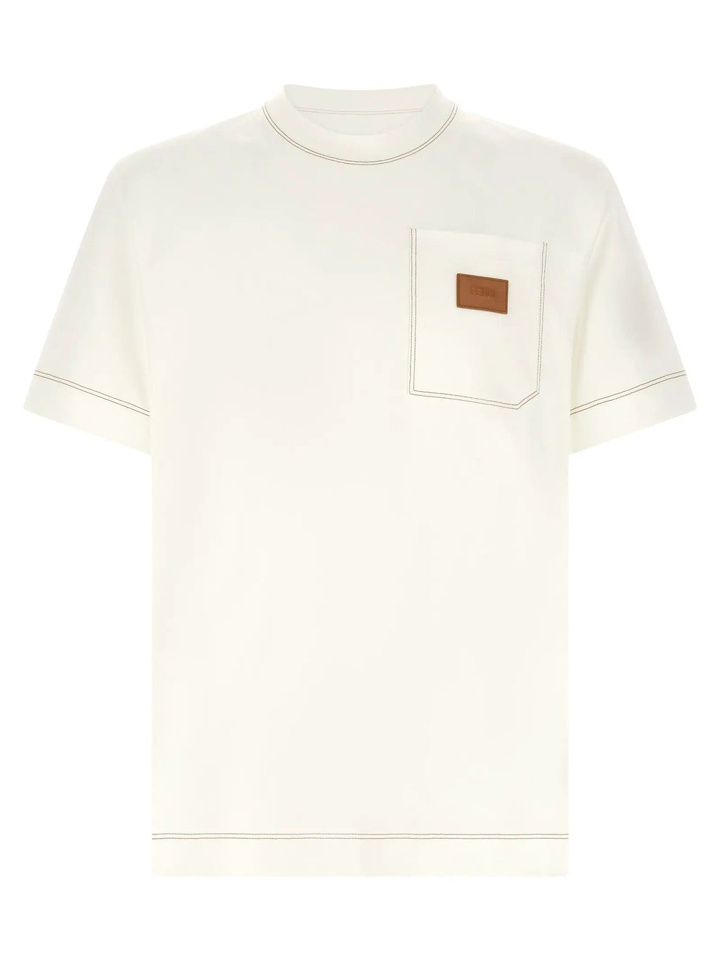 Fendi White Cotton T-Shirt