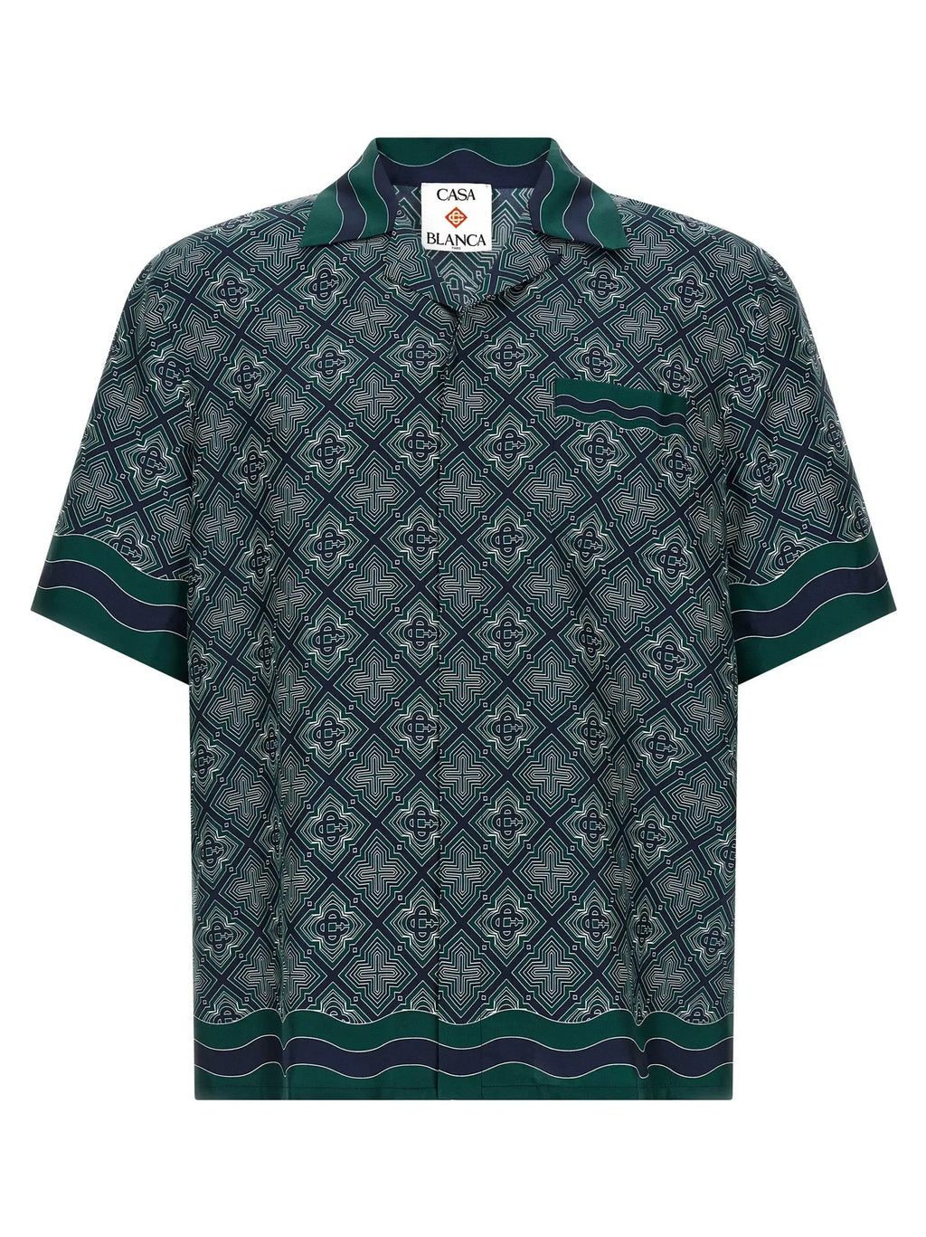 Casablanca Bicolor Silk Blouse