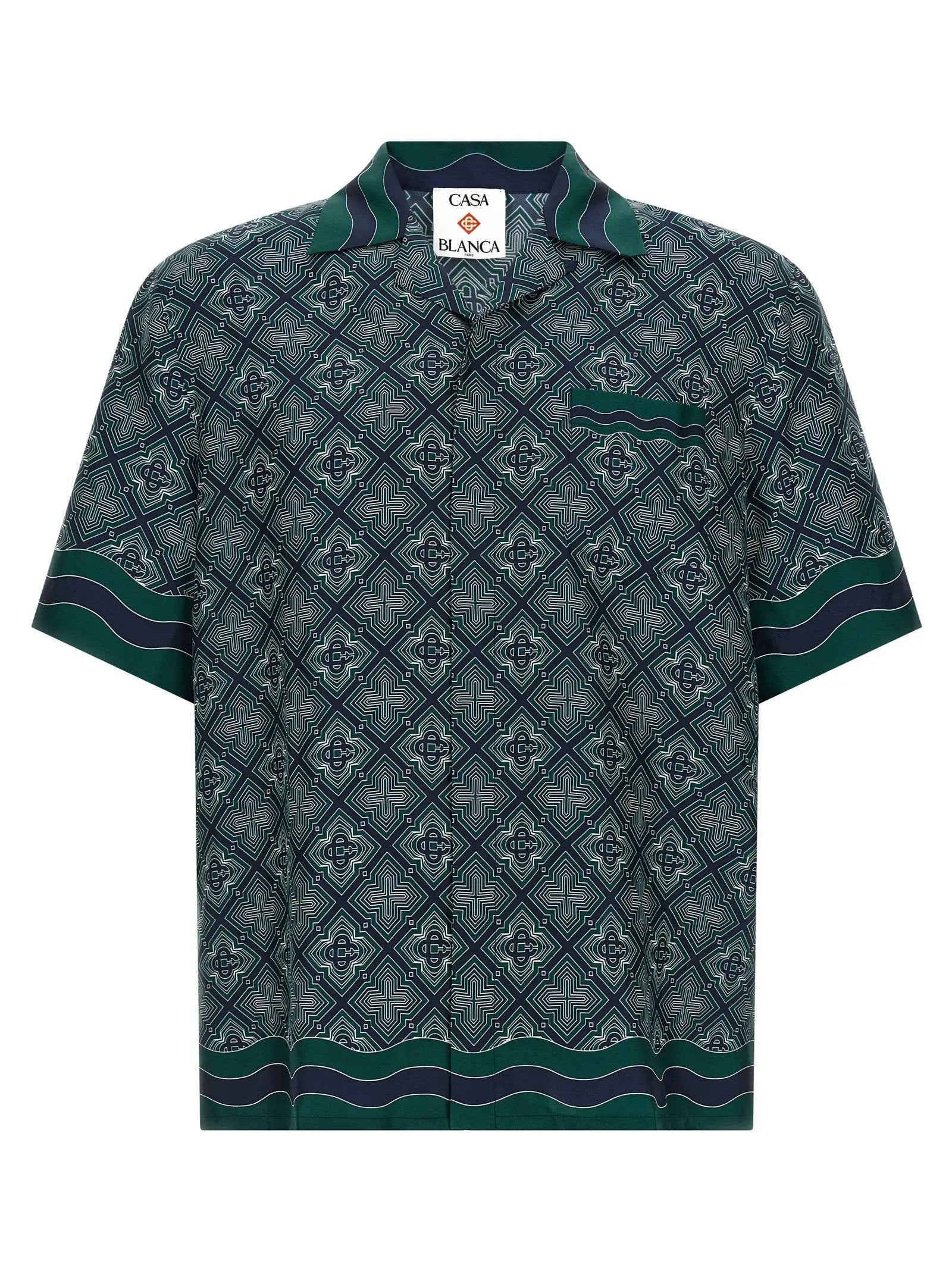 Casablanca Bicolor Silk Blouse