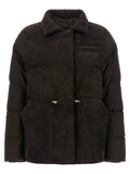 Kiton Brown Polyamide Full-Length Jacket