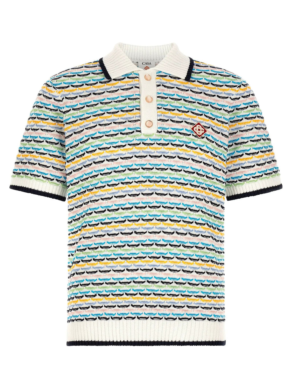 Casablanca Casablanca Multicolor Cotton Polo Shirt
