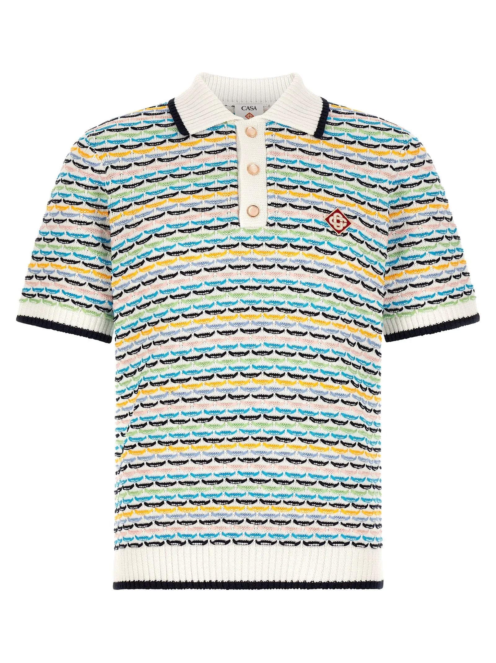 Casablanca Casablanca Multicolor Cotton Polo Shirt