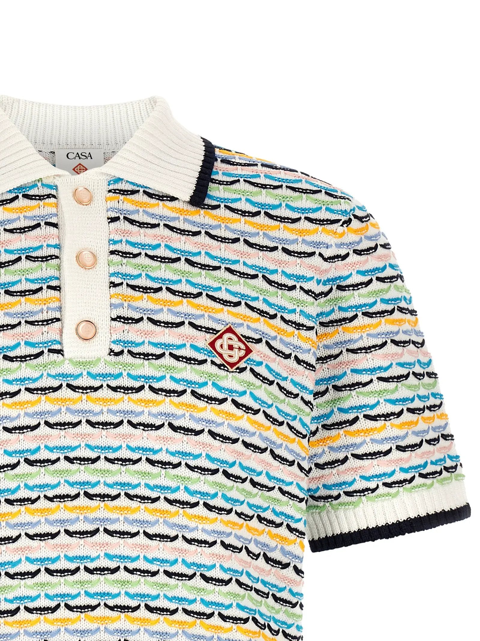 Casablanca Casablanca Multicolor Cotton Polo Shirt