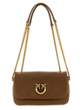 Sac bandoulière PINKO en cuir d'agneau marron