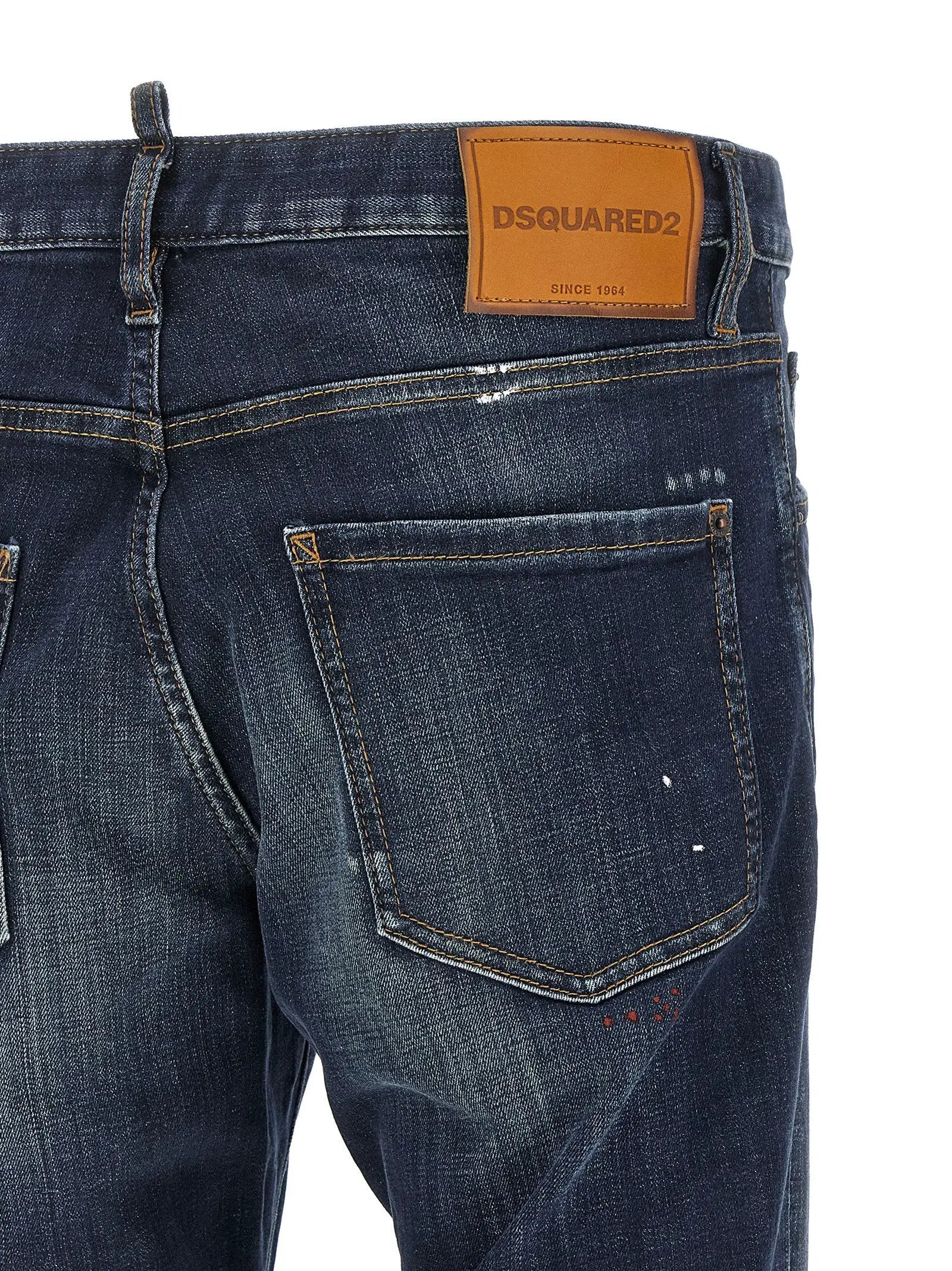 Dsquared² Dsquared² Blue Cotton Straight-Leg Jeans