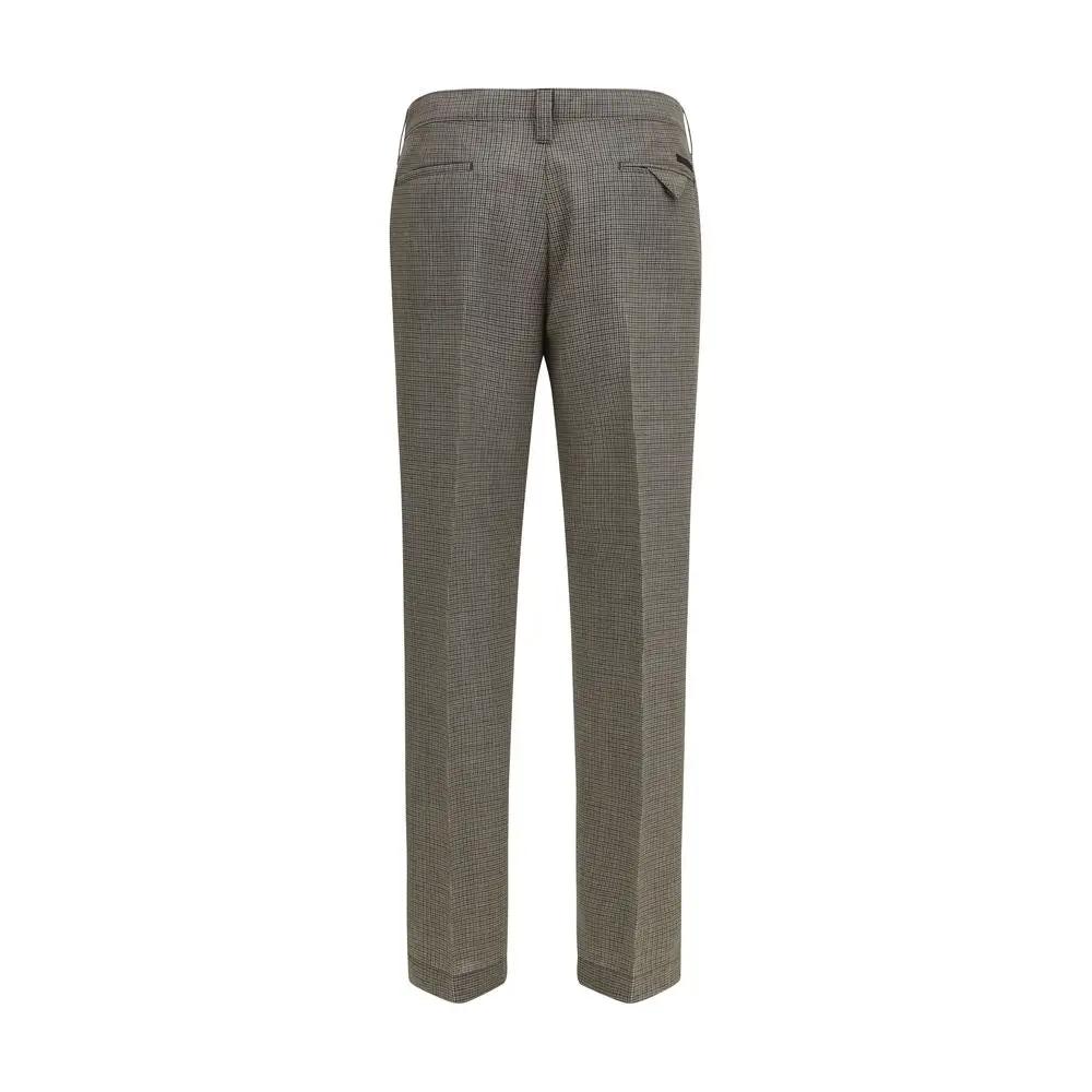 Prada Brown Wool Oves Aries Pants