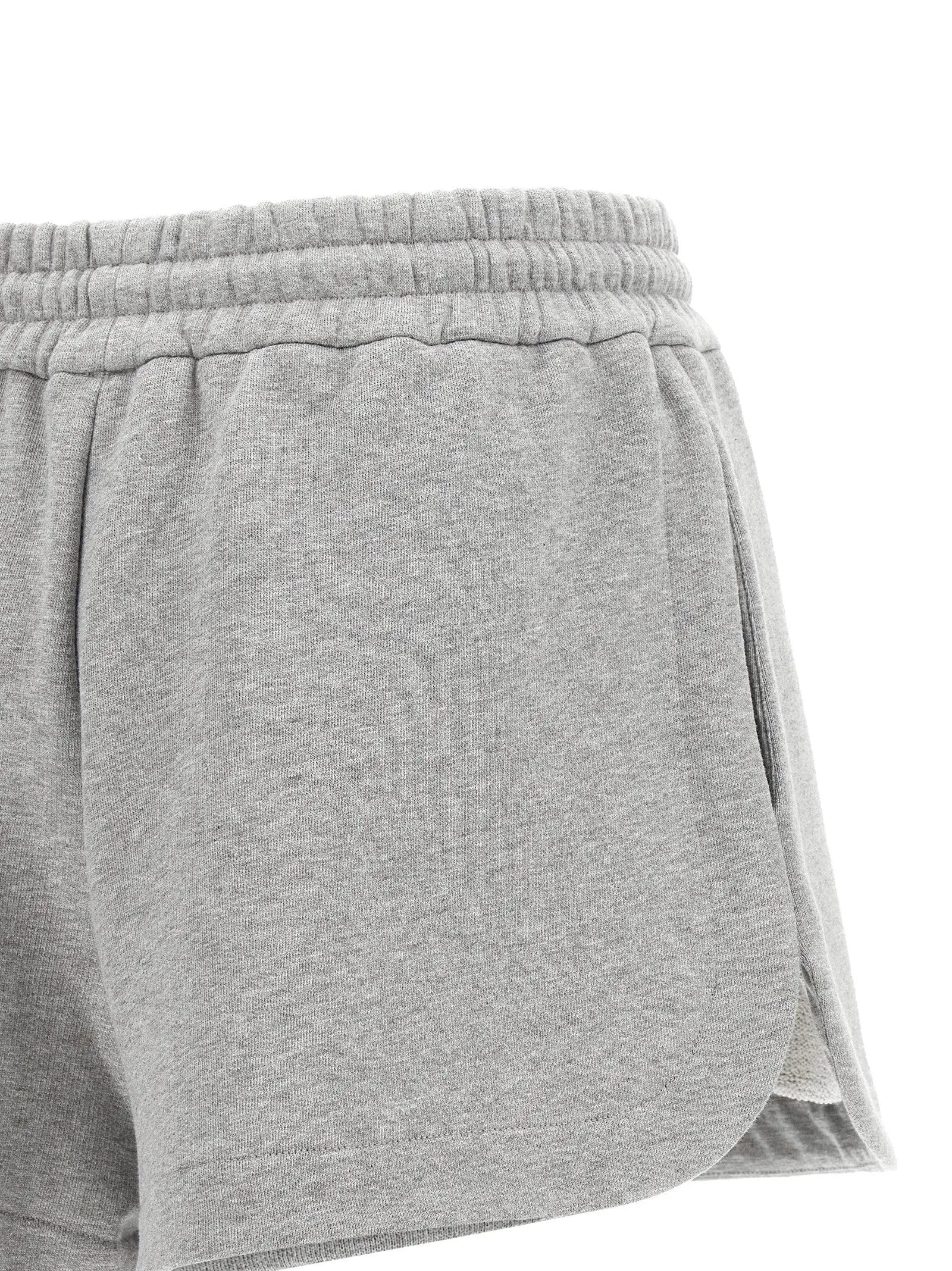 Fendi Gray Cotton Bermuda Shorts