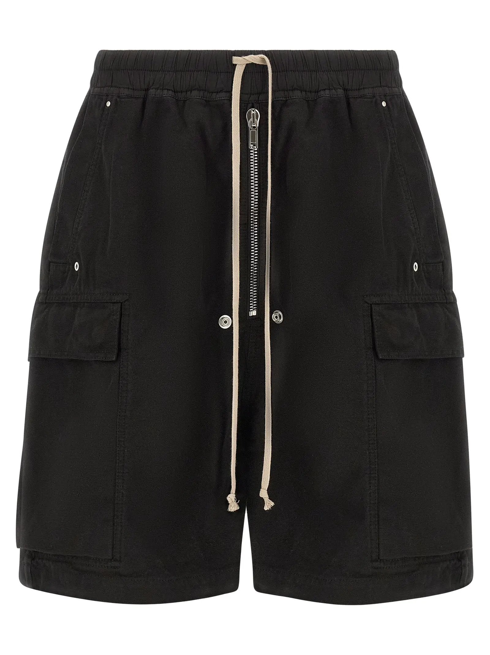 DRKSHDW Black Cotton Bermuda Shorts