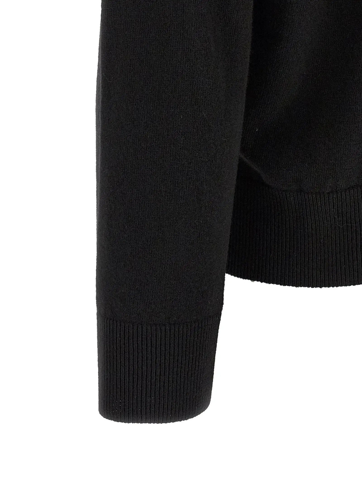 Stone Island Black Virgin Wool Cardigan