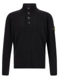 Stone Island Black Virgin Wool Cardigan