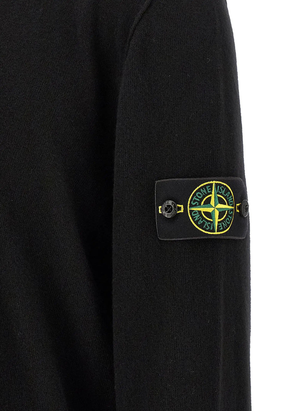Stone Island Black Virgin Wool Cardigan