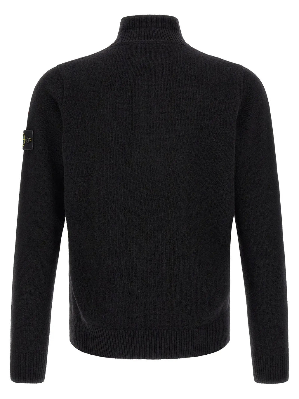 Stone Island Black Virgin Wool Cardigan