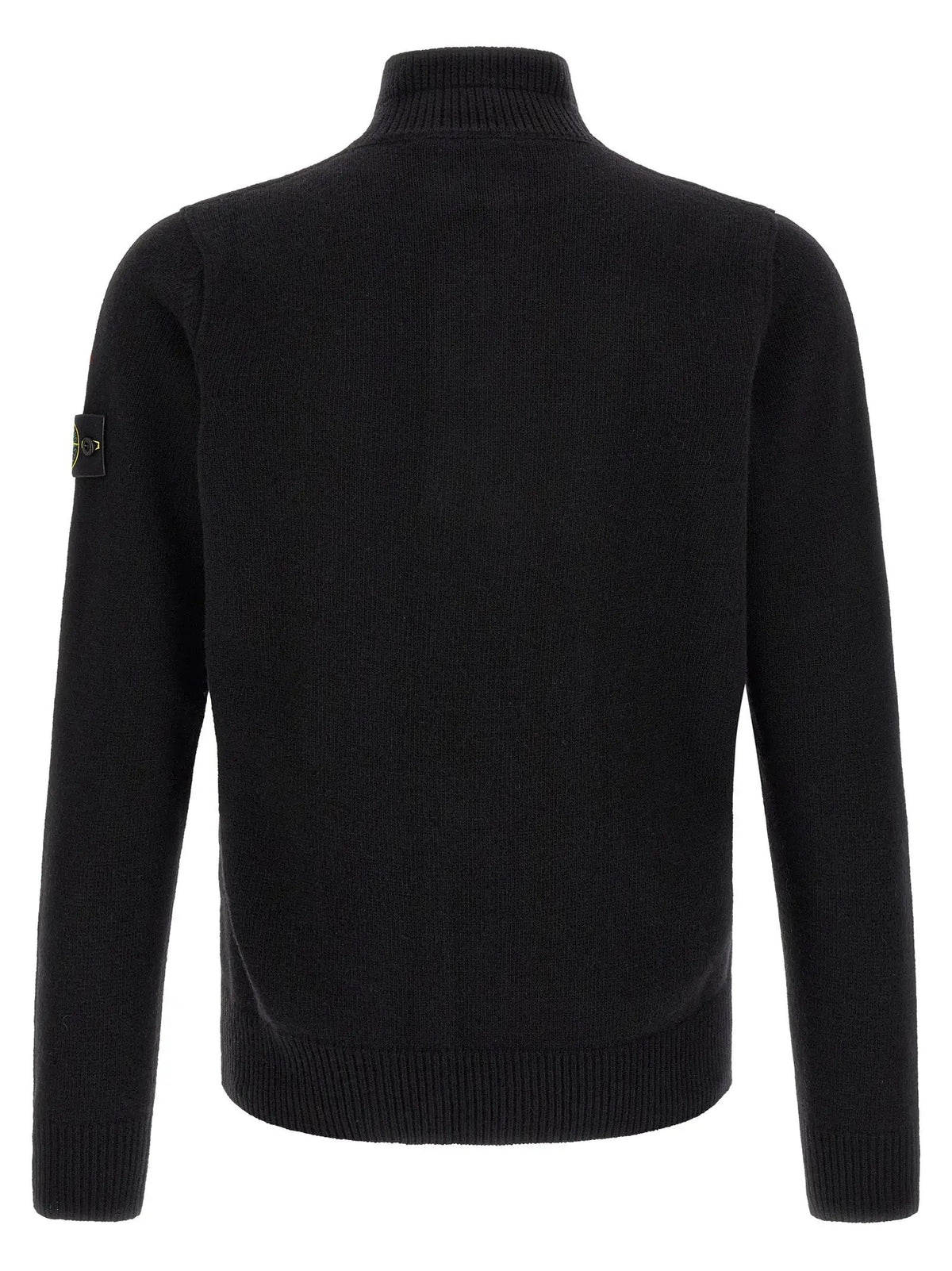 Stone Island Black Virgin Wool Cardigan