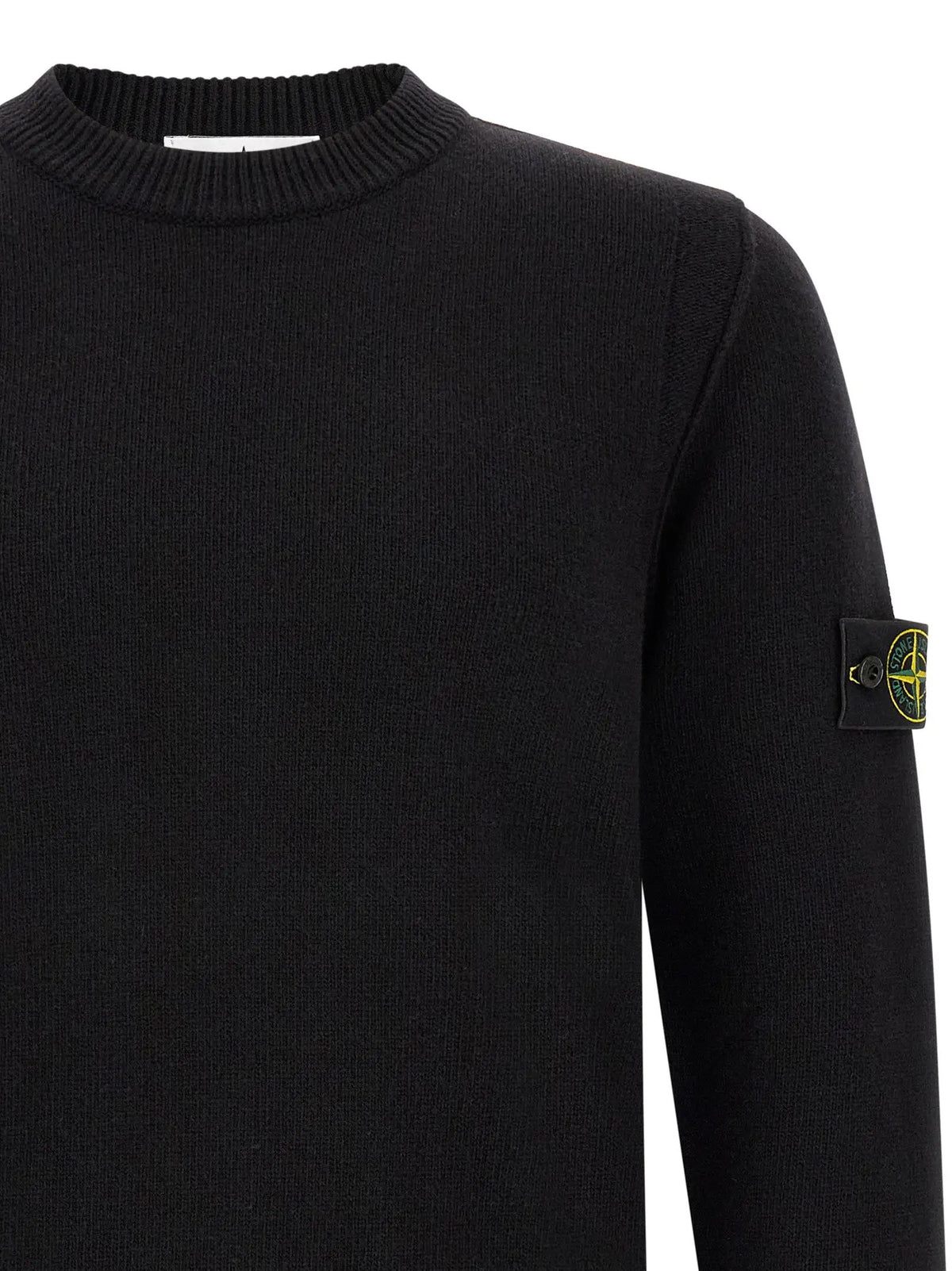 Stone Island Black Virgin Wool Cardigan