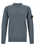 Stone Island Blue Virgin Wool Cardigan