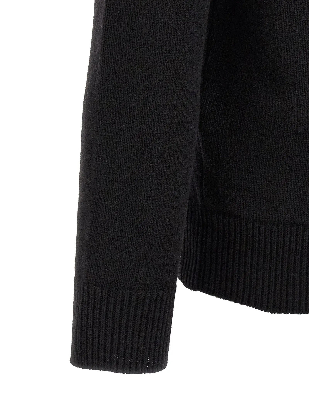 Stone Island Black Virgin Wool Cardigan