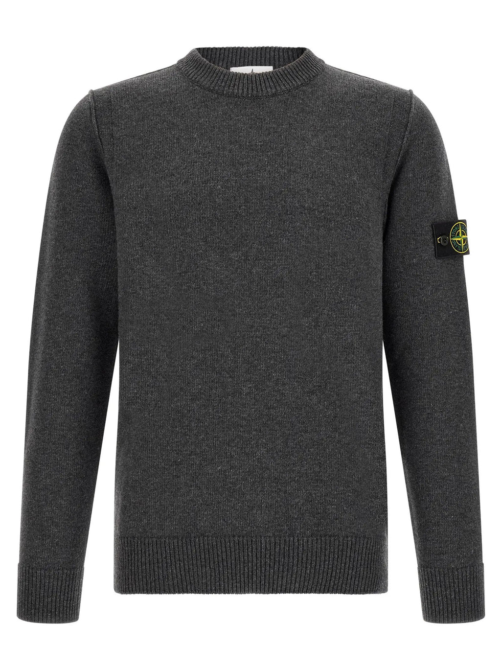 Stone Island Gray Virgin Wool Cardigan