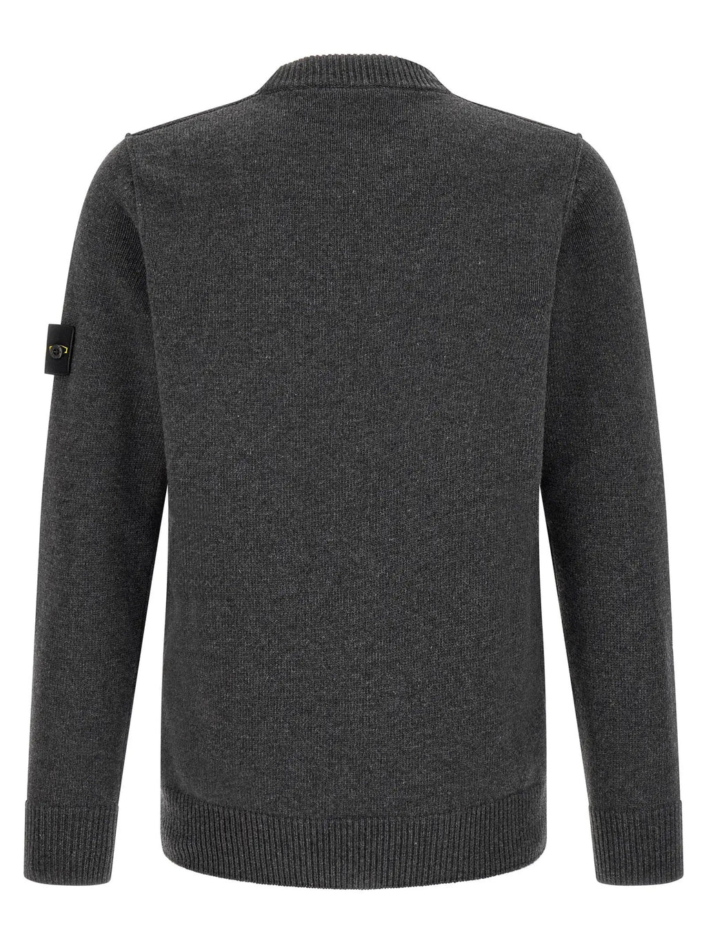 Stone Island Gray Virgin Wool Cardigan