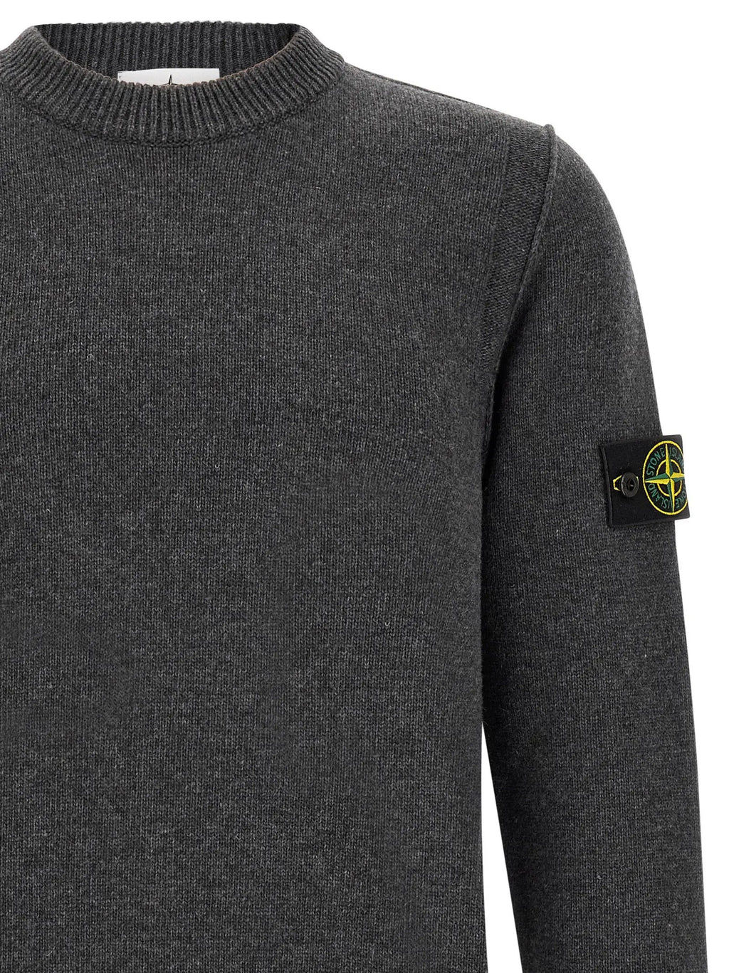 Stone Island Gray Virgin Wool Cardigan