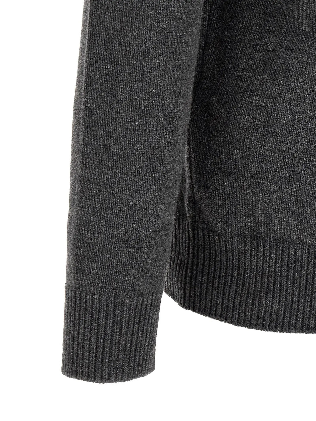 Stone Island Gray Virgin Wool Cardigan