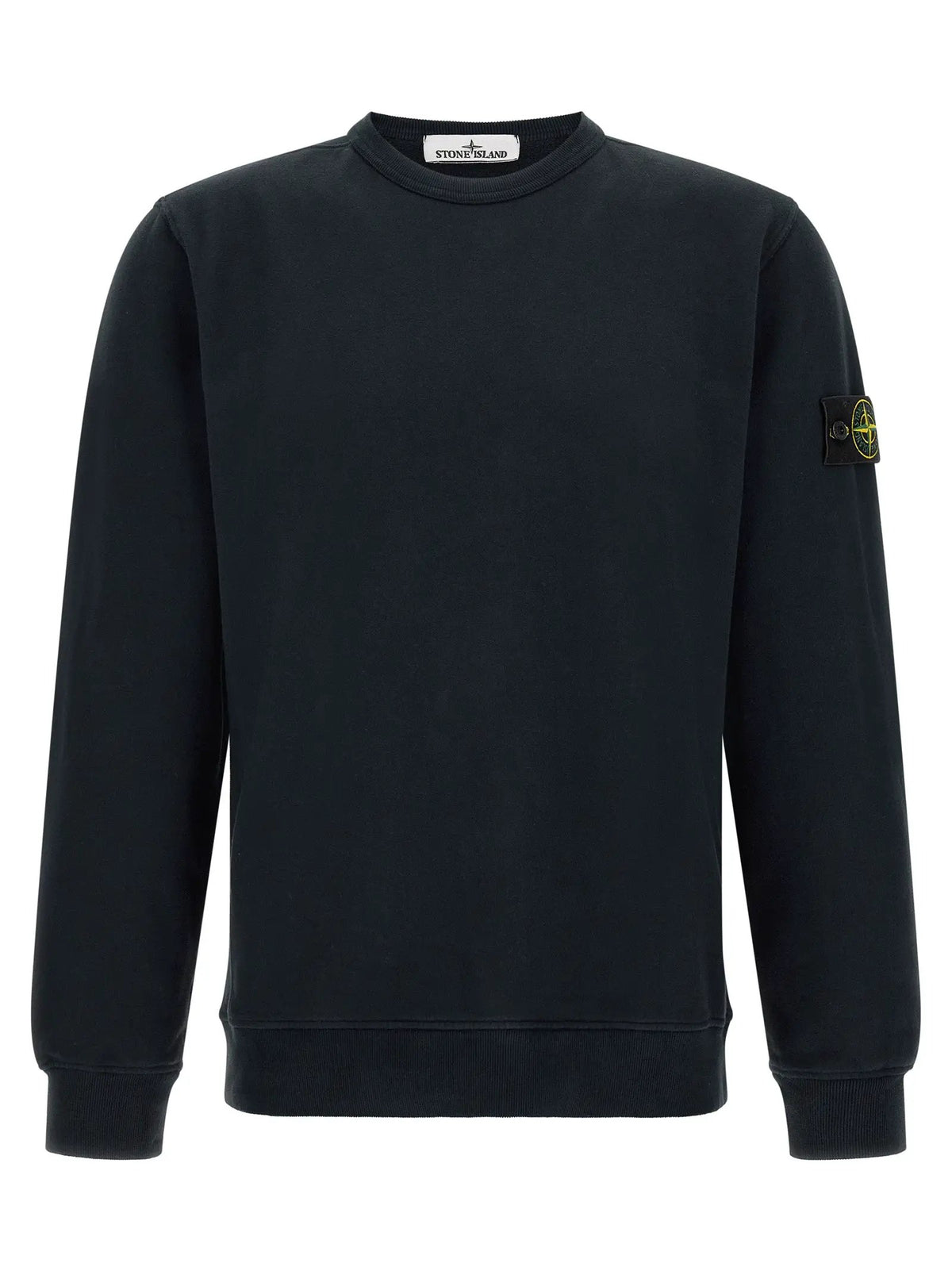 Stone Island Blue Cotton Sweatshirt