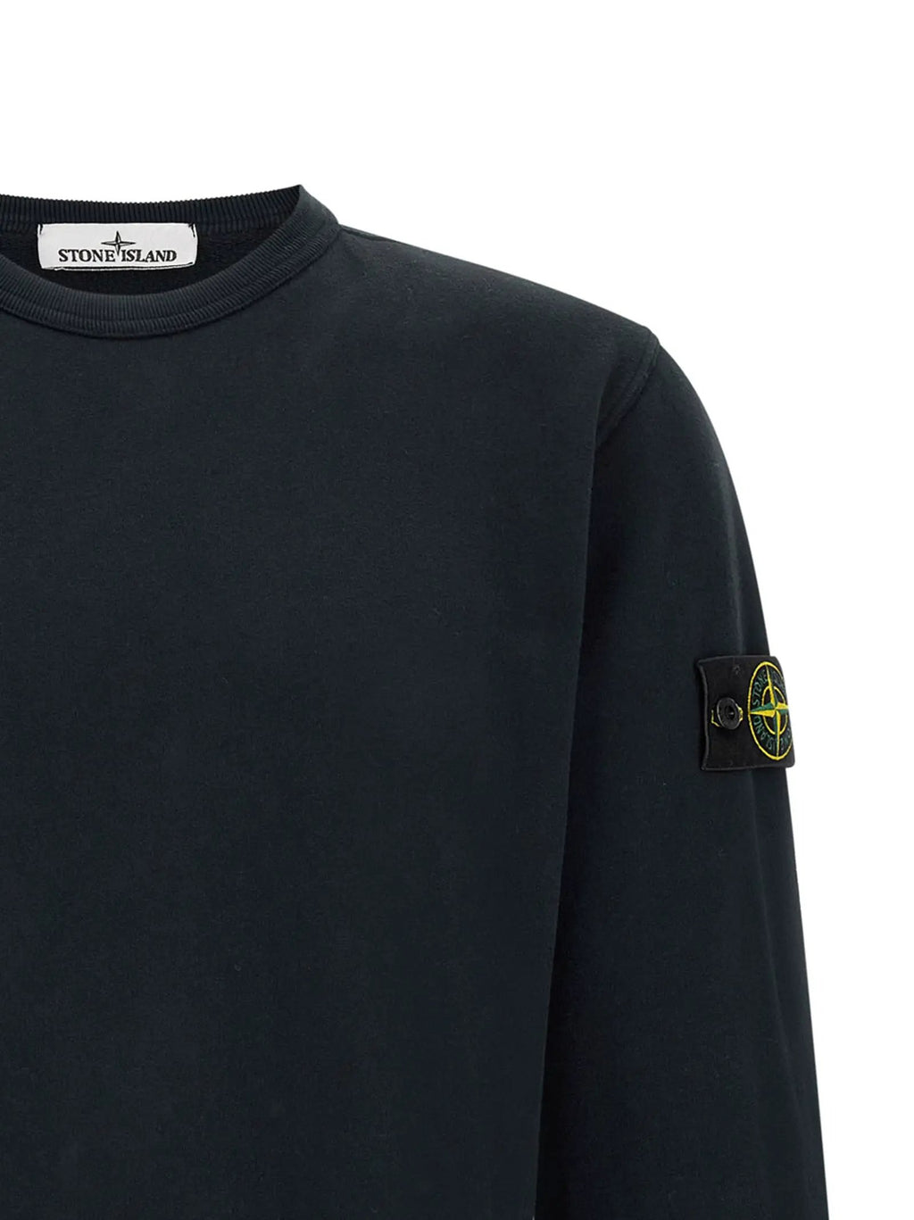 Stone Island Blue Cotton Sweatshirt