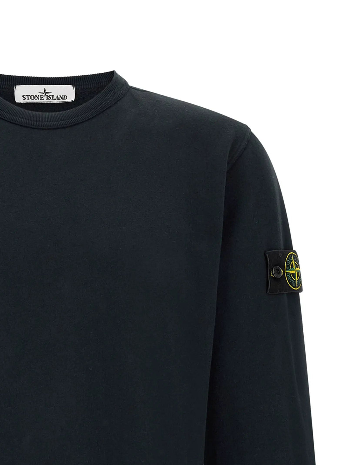 Stone Island Blue Cotton Sweatshirt