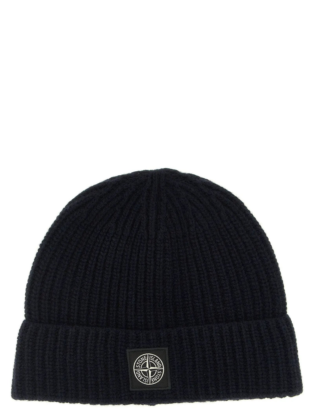 Stone Island Blue Virgin Wool Beanie