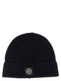 Stone Island Blue Virgin Wool Beanie
