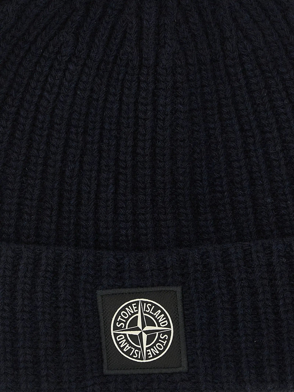 Stone Island Blue Virgin Wool Beanie