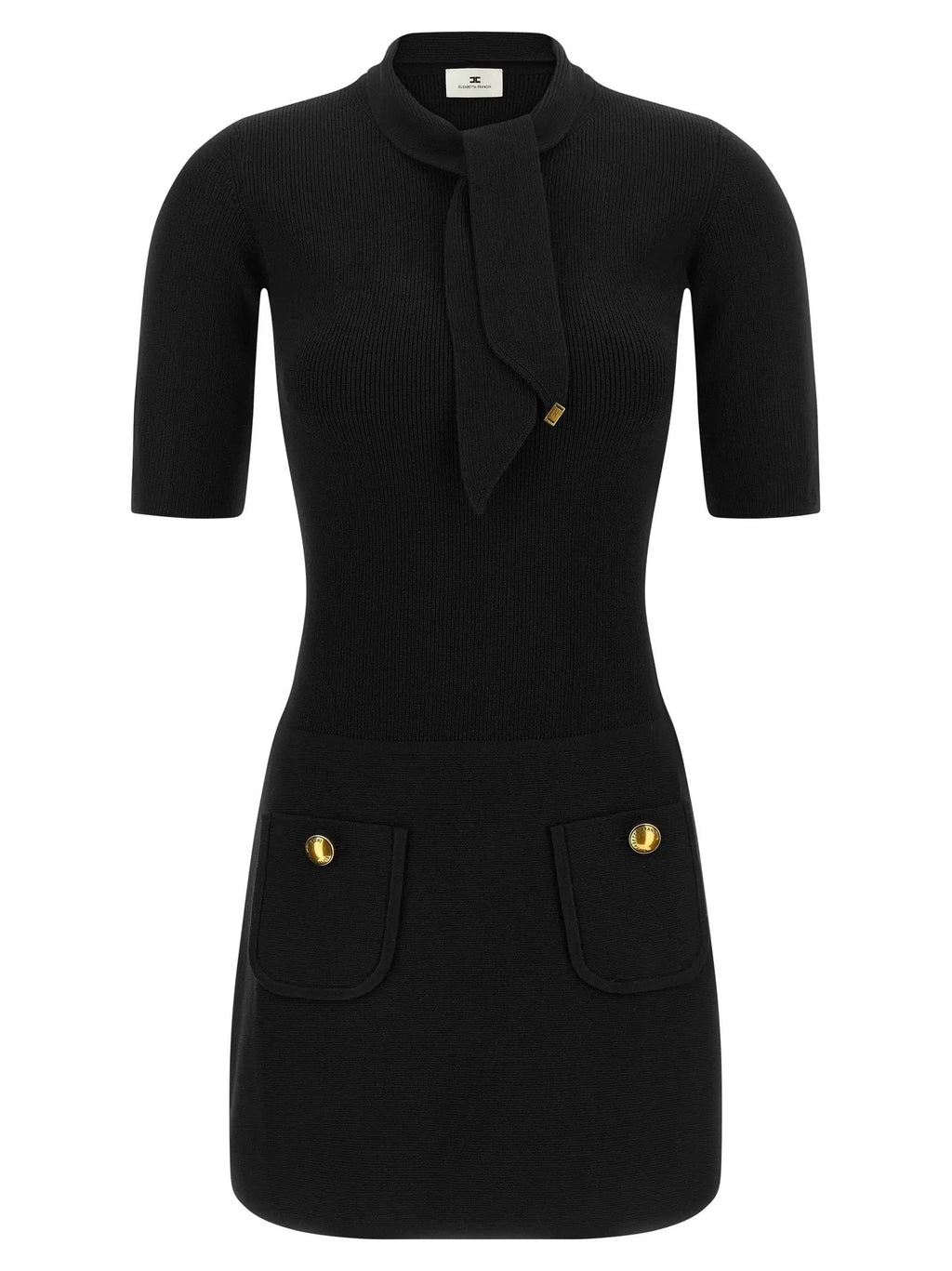 Elisabetta Franchi Elisabetta Franchi Black Viscose Short Dress