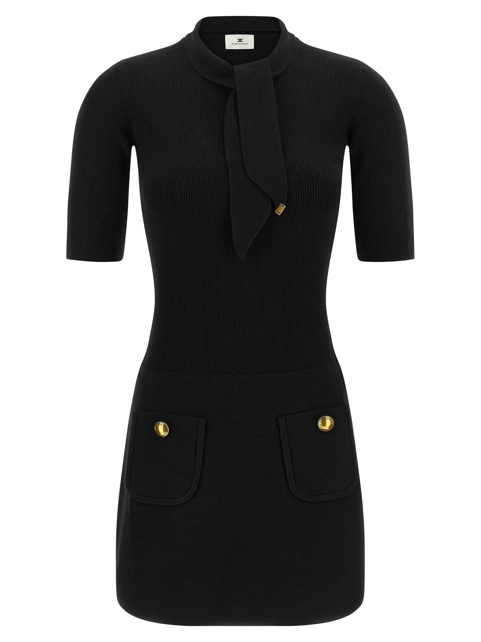 Elisabetta Franchi Elisabetta Franchi Black Viscose Short Dress
