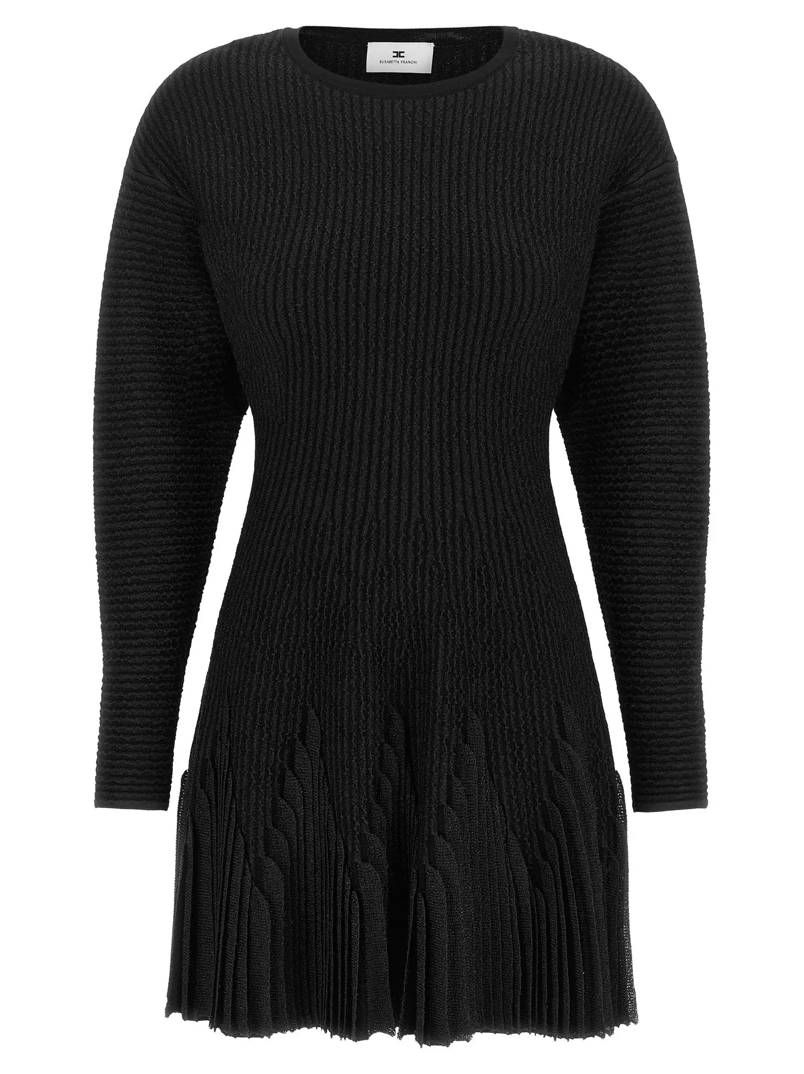 Robe courte Elisabetta Franchi noire en viscose