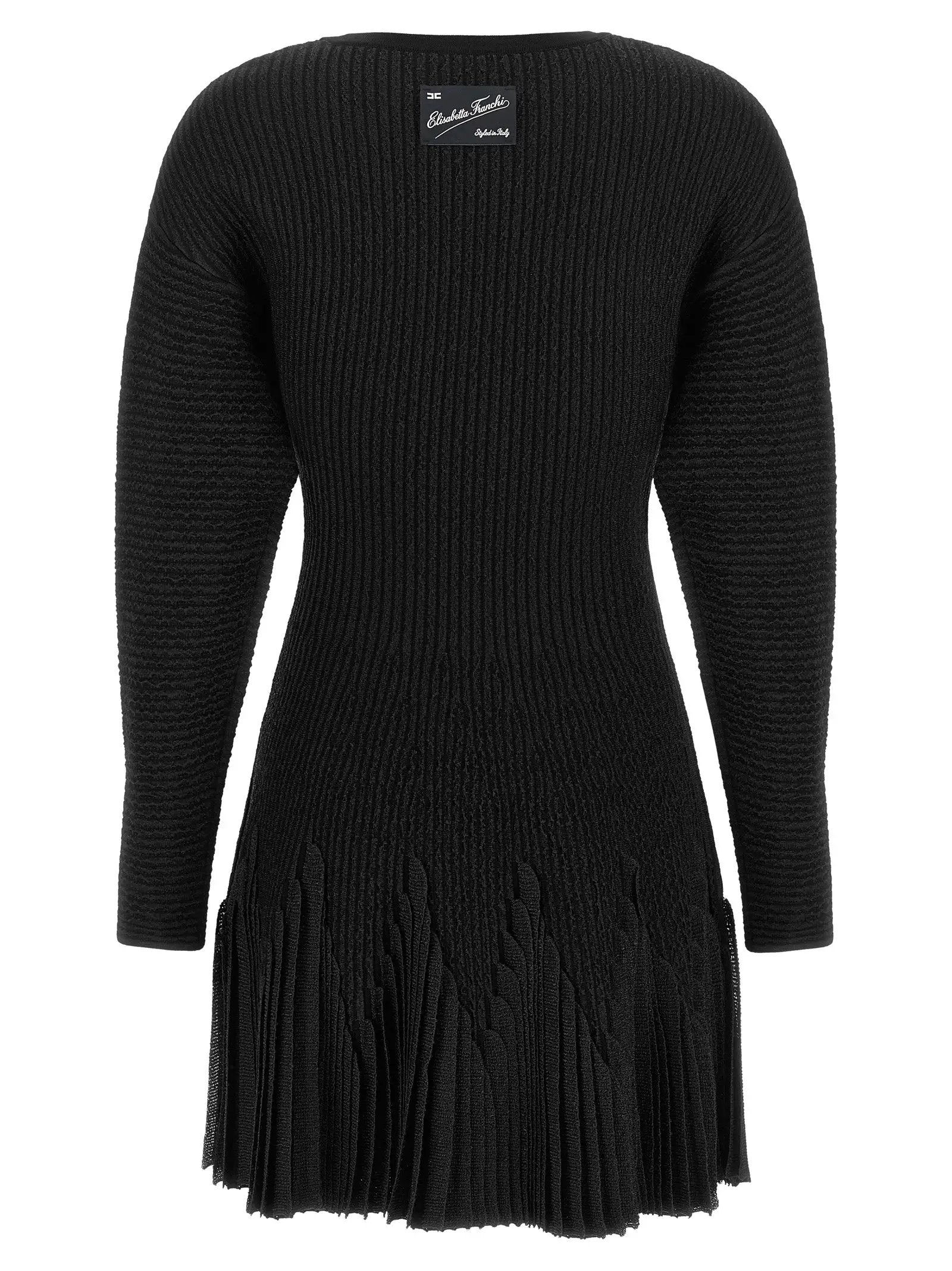 Robe courte Elisabetta Franchi noire en viscose