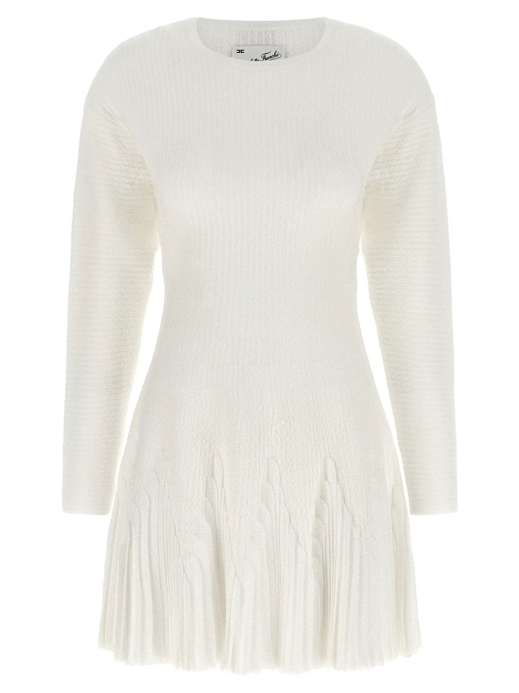 Robe courte blanche en viscose Elisabetta Franchi