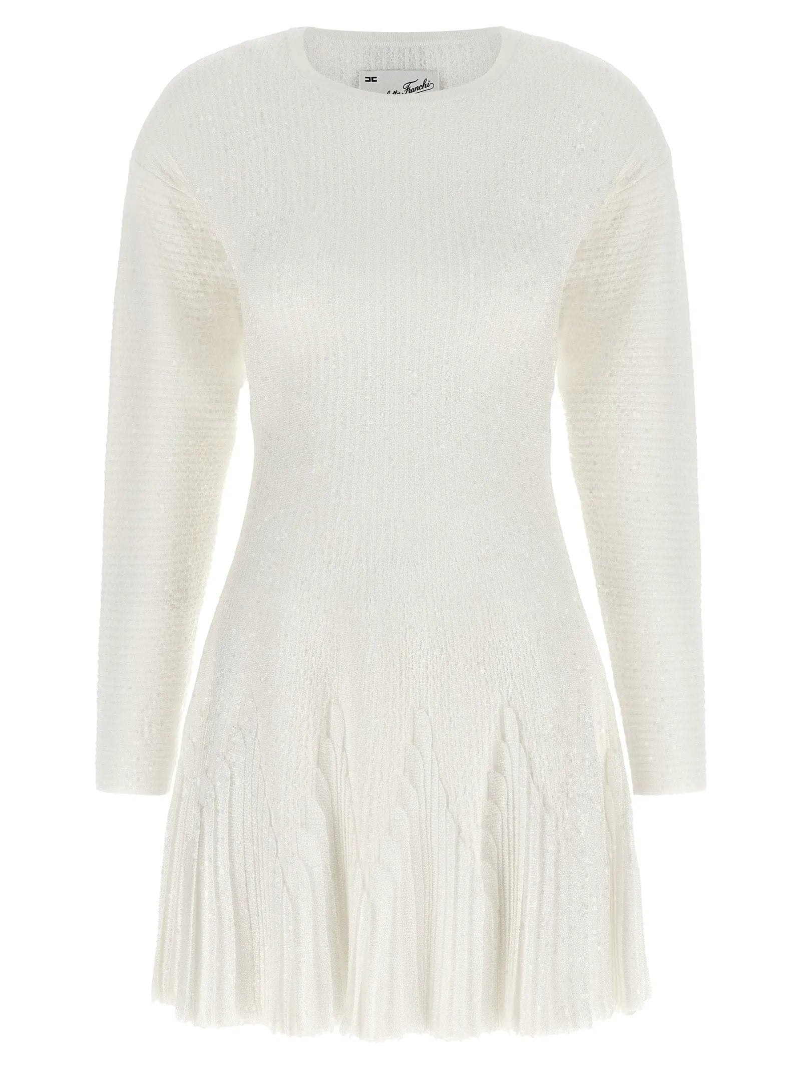 Robe courte blanche en viscose Elisabetta Franchi