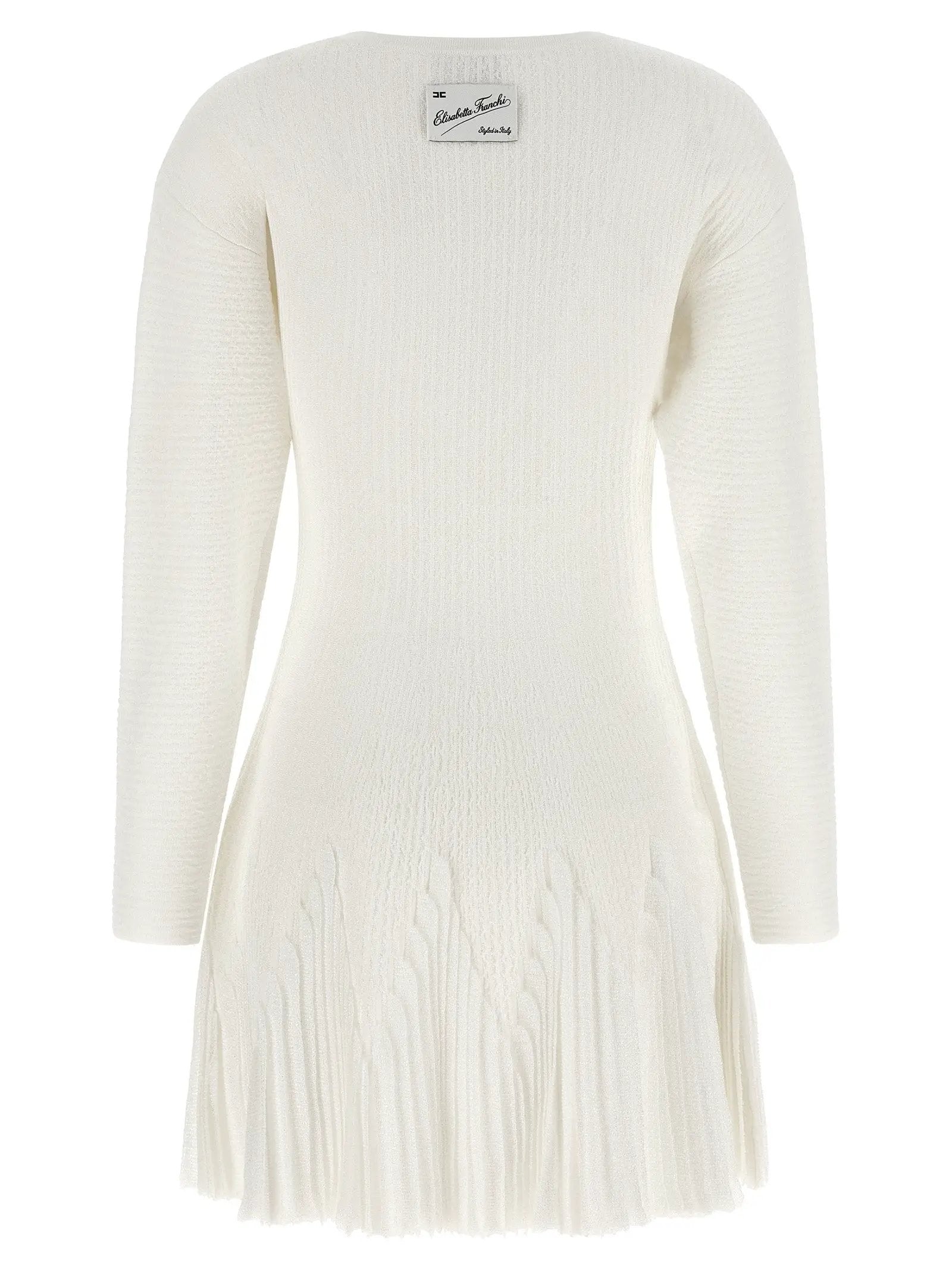 Robe courte blanche en viscose Elisabetta Franchi