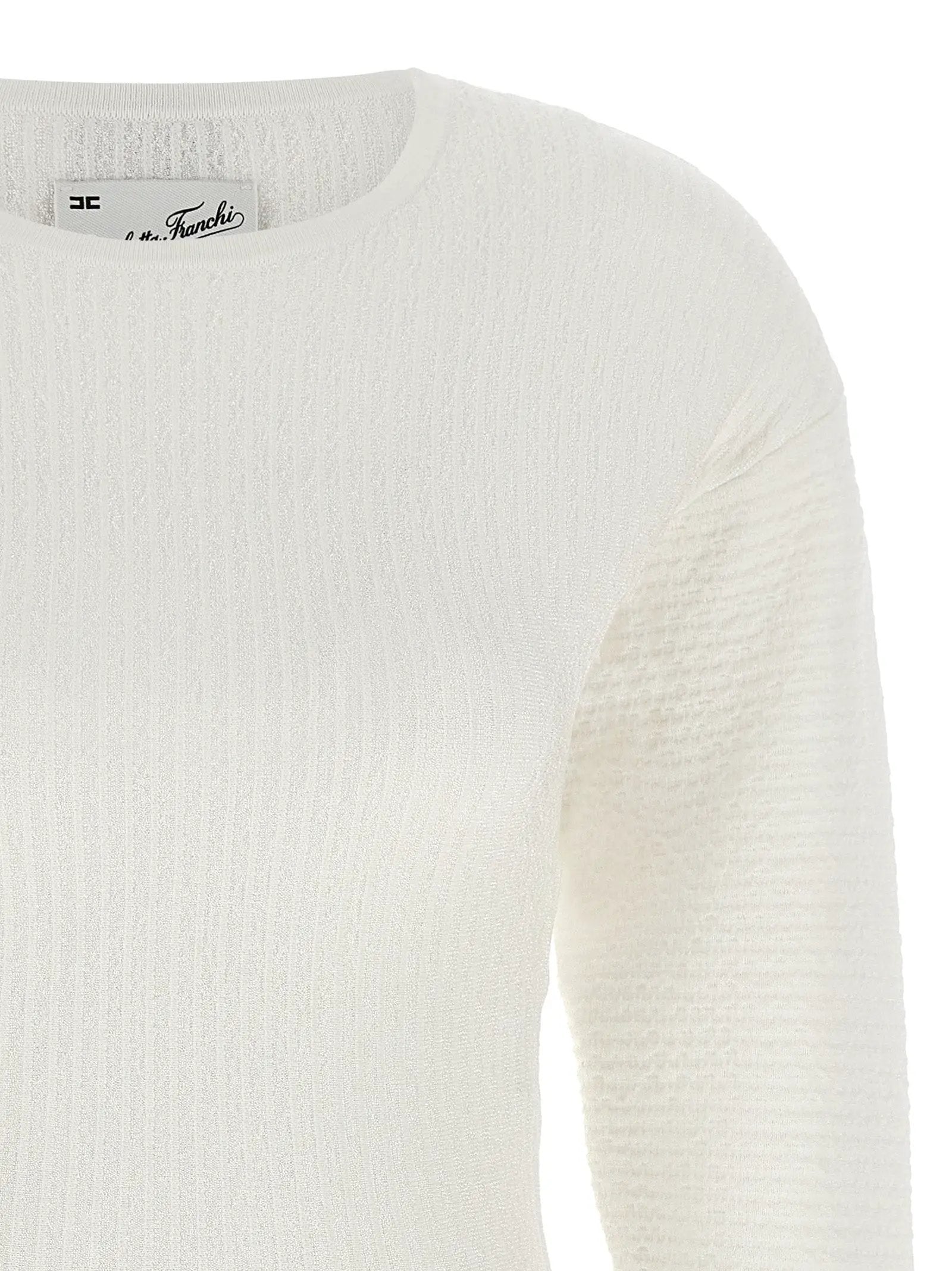 Robe courte blanche en viscose Elisabetta Franchi