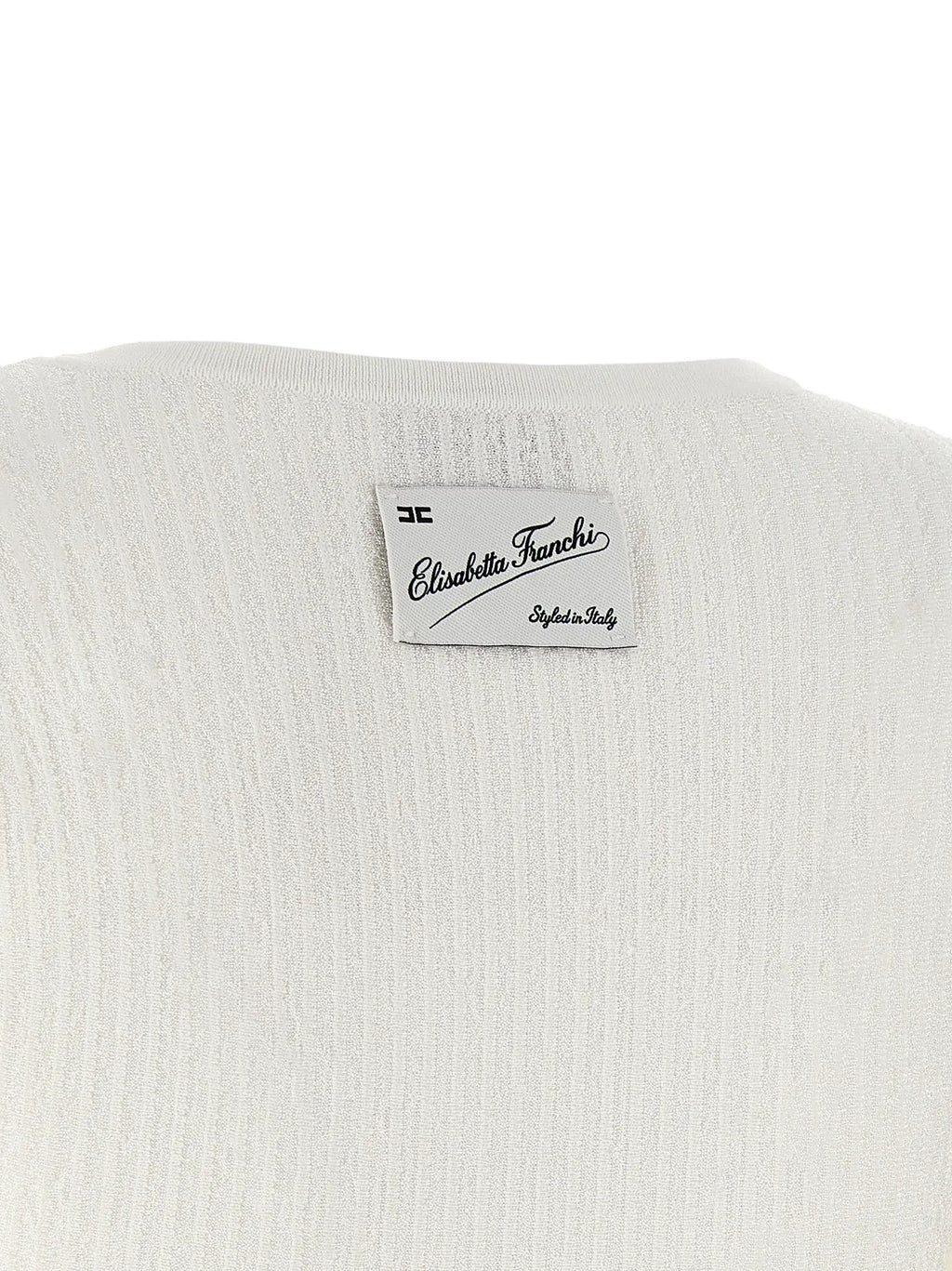 Robe courte blanche en viscose Elisabetta Franchi