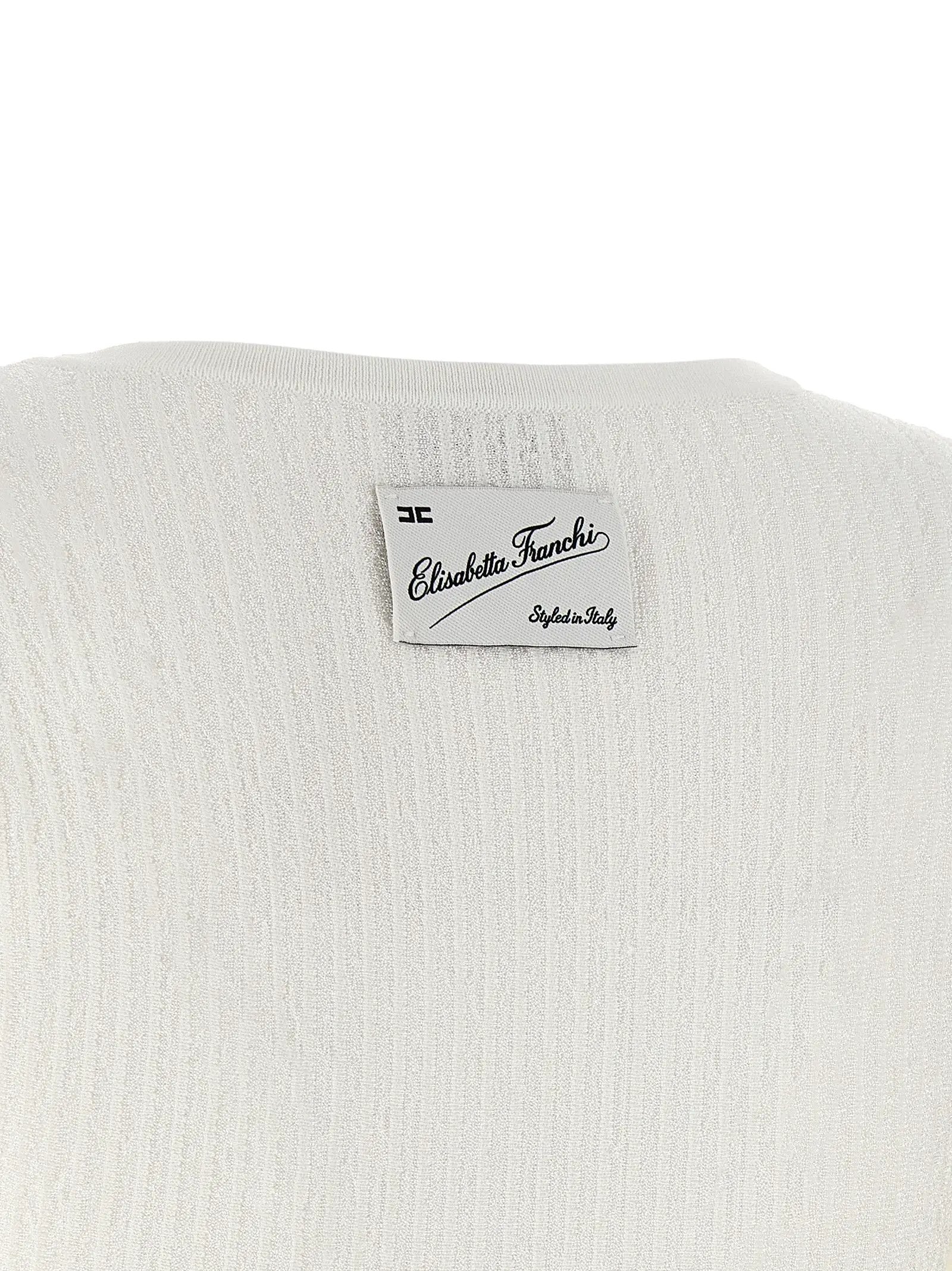 Robe courte blanche en viscose Elisabetta Franchi